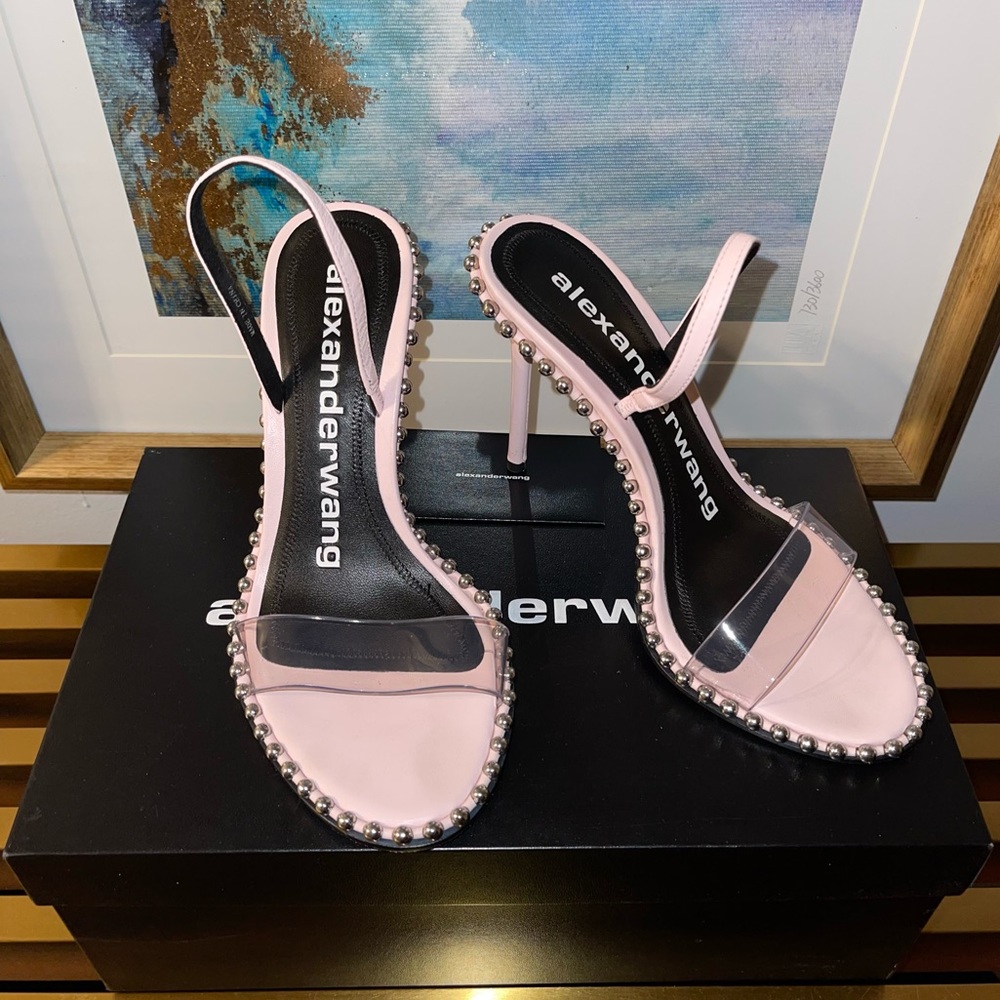 Alexander Wang Pink Studded Heels Size 7